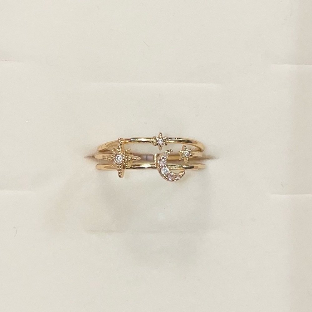 Adjustable Moon & Stars Ring 🌙💫